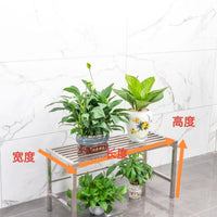Stainless Steel Single-Tier Plant Stand for Indoor and Outdoor Use