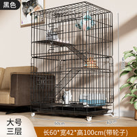 Foldable Indoor Cat Cage with Accessories for Small to Large Cats