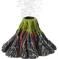 Resin Volcano Ornament with Air Bubble Stone for Aquarium Decoration