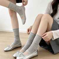 Women's Thin Summer Scrunch Socks Leg Warmers for Loafers and Slippers