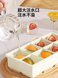 Large Ice Cube Mold Food-Grade Silicone Ice Tray with Storage Box for Home Refrigerator Freezing