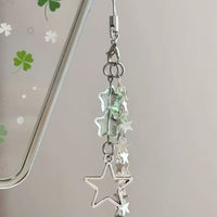 Mint Green Star Phone Charm & Keychain for Journals and Card Holders