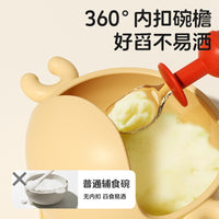 Babyelephant Baby Snack Bowl Portable Spill-Proof Fruit Cup Infant Suction Silicone Plate Kids Tableware