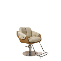 Modern Small Salon Hair Cutting Chair with Stainless Steel Base, Comfortable for Barbershop and Beauty Parlor