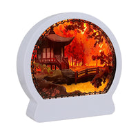 3D Paper Carving Night Light Shadow Box Lamp - Creative Ancient Style Gift for Festivals