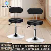 Adjustable Swivel Bar Stool with Backrest for Salon, Bar, or Home