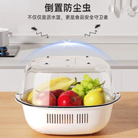 Double-Layer Vegetable Washing Basin Drain Basket Set - Multifunctional Kitchen Household Fruit Plate Living Room Washing Basket