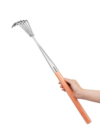 Stainless Steel Hand Rake for Gardening and Clam Digging, 3-7 Tine Options, Optional Handle