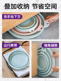 Foldable Silicone Wash Basin Portable Collapsible for Travel Home Car Use