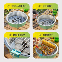 Disposable Charcoal Grill Set for Outdoor Camping and BBQ