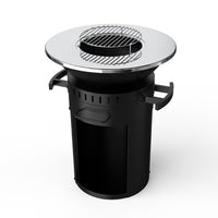 European Style Outdoor Patio Fire Pit BBQ Grill Vertical Wood Burning Stove Multifunctional Garden Heater