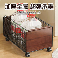 Under-Desk Rolling Storage Cart with Wheels for Books and Office Supplies