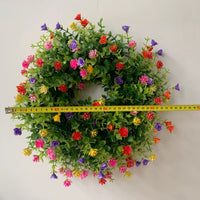 Spring Floral Wreath for Festival Decoration and Garden Hanging