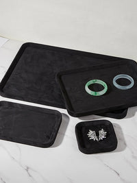 Velvet Jewelry Display Tray for Earrings, Rings, and Necklaces