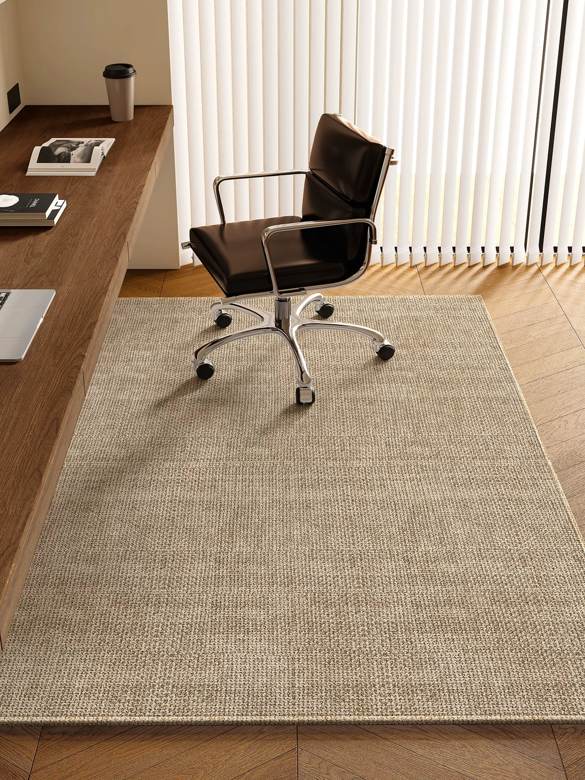 Anti-Slip Office Chair Mat for Hardwood Floors, Computer Desk Chair Mat with Silver Ion Antibacterial Belgian Velvet