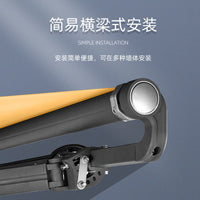 Retractable Aluminum Alloy Awning for Outdoor Windproof Sunshade and Rain Shelter