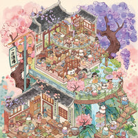 Quemai 6.0 Chinese Style 3D Diorama Stickers for DIY Miniature Landscape Art