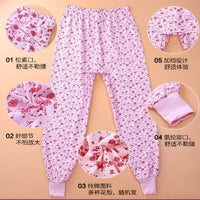 Women's 100% Cotton High-Waist Thermal Underwear for Middle-Aged and Elderly
