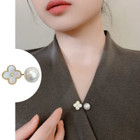 Anti-Exposure Flower Brooch Pin for Neckline Adjustment and Cardigan Fixing