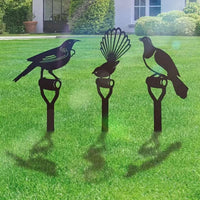 Garden Silhouette Fairy Bird Metal Stake Ornament for Lawn and Yard Decor
