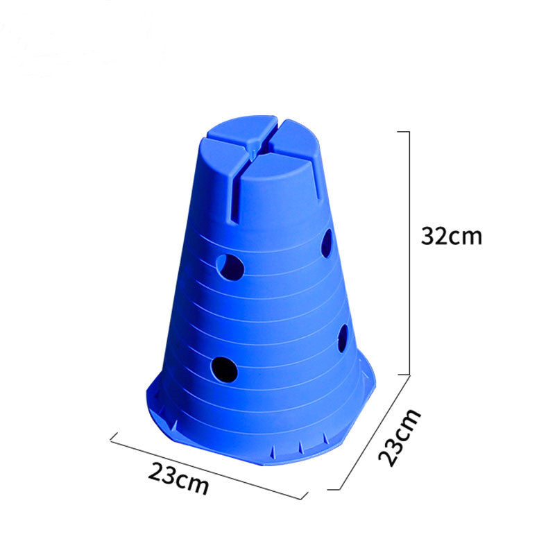 Kids Agility Training Cones Set, Sensory Integration Obstacle Course Barrels with Holes for Sports & Outdoor Play