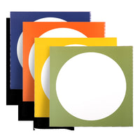 Square Outer Round Inner Colored Thick Cardboard for Kids' Art and Craft, Painting Paper with Round Frame, 20 Sheets