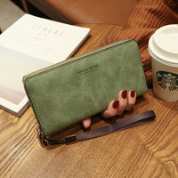 Lonny Women's Long Wallet Korean Style Clutch Multi-functional Card Holder Phone Pouch Coin Purse