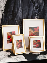 Luxury Aluminum Alloy Photo Frame for Tabletop or Wall Mount, Modern Design, Multiple Sizes