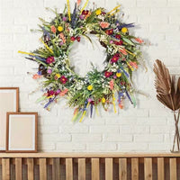 Texas Wildflower Artificial Wreath for Front Door Decor