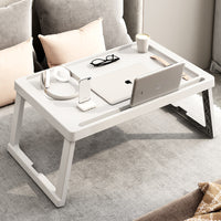 Foldable Bed Desk for Laptop and Study, Portable Dorm Room Table, No Assembly Required