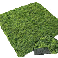 Artificial Moss Mat for Micro Landscape and Bonsai Decor, Flocked Green Moss Turf