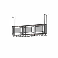Wrought Iron Hanging Wine Rack Bar Counter Stemware Holder Restaurant Ceiling Cabinet Storage Shelf Bar Wine Cabinet