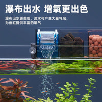 YEE Mini Aquarium Hang-On Filter with Water Pump and Filter Media for Small Fish Tanks