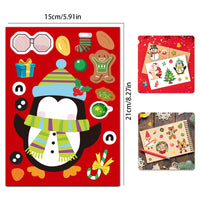 Christmas DIY Sticker Set for Kids, Educational Craft Stickers for Holiday Decoration and Creative Play