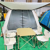 Automatic Pop-Up Camping Tent for 3-4 People, Waterproof with Silver Coating