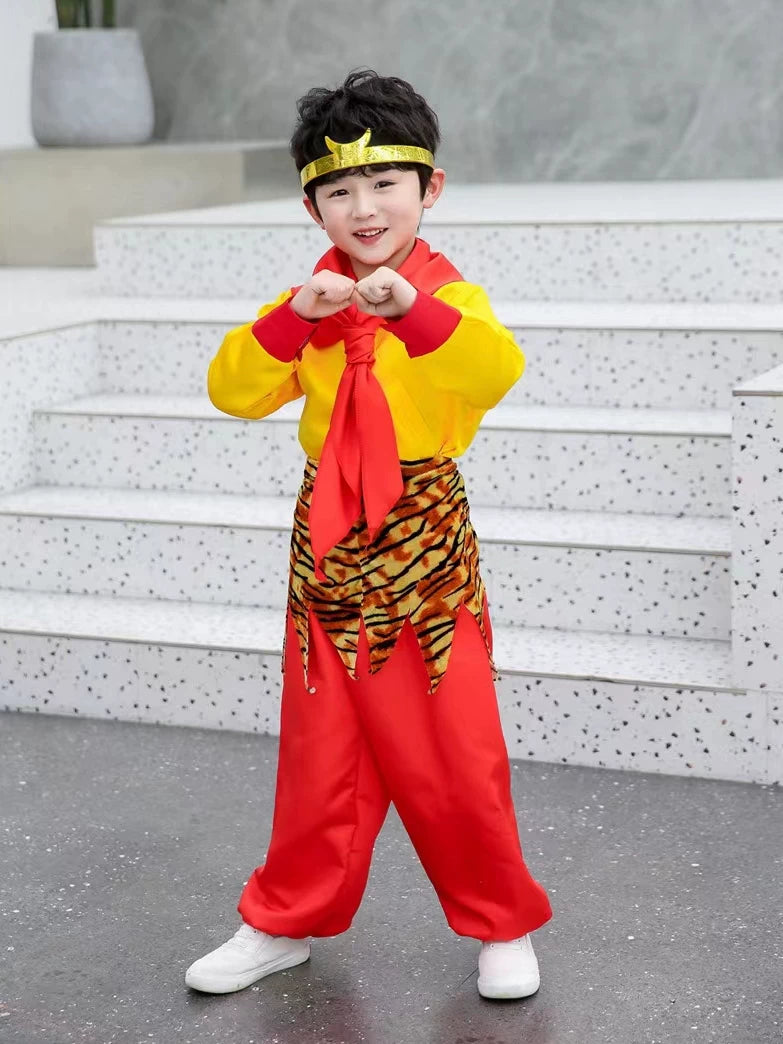 Kids Monkey King Costume Set for Halloween Cosplay & Stage Performance