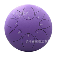 10-Inch 8-Note Carbon Steel Tongue Drum Portable Percussion Instrument