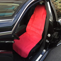 Universal Terry Cloth Car Seat Cushion Sweat-Absorbent Breathable Non-Slip Rear Seat Protector