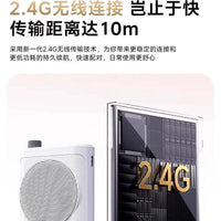 Wireless Lavalier Microphone System for Teachers - High Sensitivity Dual Mic with Loudspeaker
