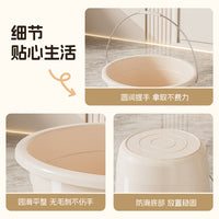 Clear Plastic Water Bucket with Handle, Thickened Large Capacity for Laundry, Bath, and Storage