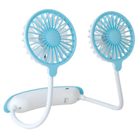 Portable USB Rechargeable Neck Fan for Outdoor Use, Hands-Free Personal Fan with Quiet Design