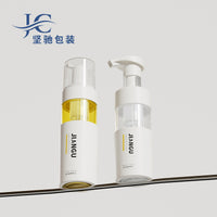 Portable Mousse Foaming Bottle 100ml/120ml PET Double-Layer Two-Tone Facial Cleanser Dispenser