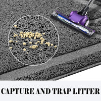 Cat Litter Mat, Non-Slip, Soft on Paws, Traps Litter from Box and Paws, Easy to Clean