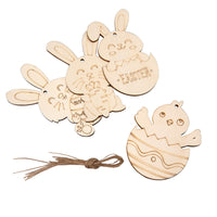 Easter Wooden Ornaments for DIY Party & Holiday Decor