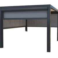 Waterproof Adjustable Louvered Roof Pergola with Electric Aluminum Alloy Blinds for Patio Garden