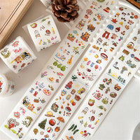 COMO Store Dinosaur Rabbit Crayon Hand-Painted Fairy Tale Washi Tape for Journal Decoration