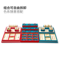 Traditional Style Jewelry Display Tray with Tiered Compartments for Beads, Bracelets and Collectibles
