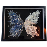 DIY Crystal Feather Butterfly Photo Frame Kit with Badminton Shuttlecocks for Handmade Gifts