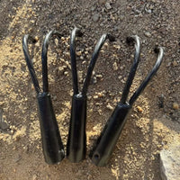 Hand-Forged Manganese Steel Double-Tooth Rake Head for Gardening and Agriculture