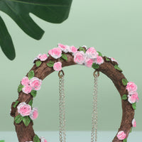 Handmade Resin Rose Swing Ornament for Micro Landscape & Fish Tank Decor